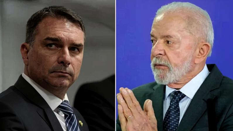 Flávio Bolsonaro e Lula lideram os cenários eleitorais nas últimas pesquisas divulgadas - (crédito: Saulo Cruz/Agência Senado e Fabio Rodrigues-Pozzebom/Agência BrasiL)
