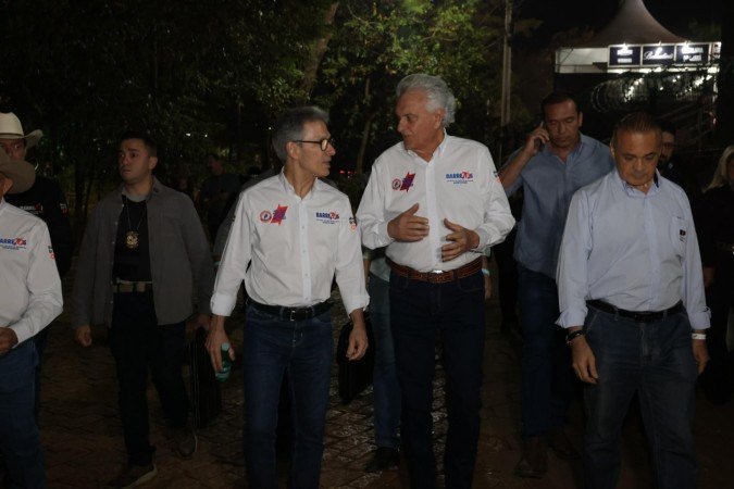 Zema e Caiado veem oportunidade com desgaste de Flávio no caso Master - (crédito: Gil Leonardi/Governo de MG)
