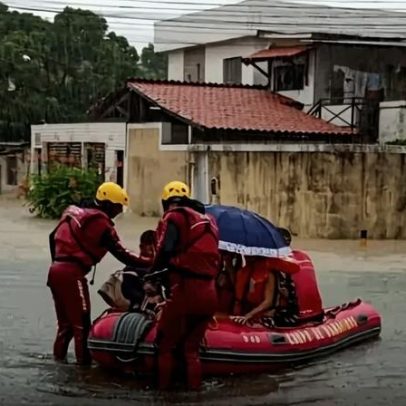 Nordeste e Sul têm alerta de temporais; desabrigados sobem