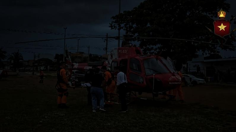 Criança precisa ser transportada de helicóptero da CBMDF após ser picada por escorpião em São Sebastião - (crédito: CBMDF/Divulgação)