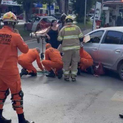 Mulher é atropelada por motociclista sem CNH em Ceilândia
