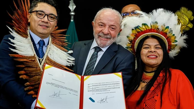 Lula, em seu discurso de anúncio da Universidade dos Povos Indígenas, reafirmou ser mais barato investir em educação de superior do que em penitenciárias federais de segurança máxima - (crédito: Ricardo Stuckert/PR)