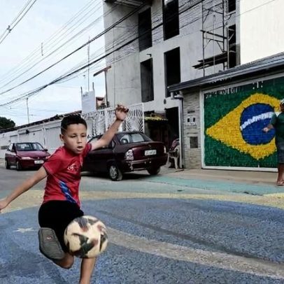 Gama exibe ruas coloridas de verde e amarelo em clima de Copa