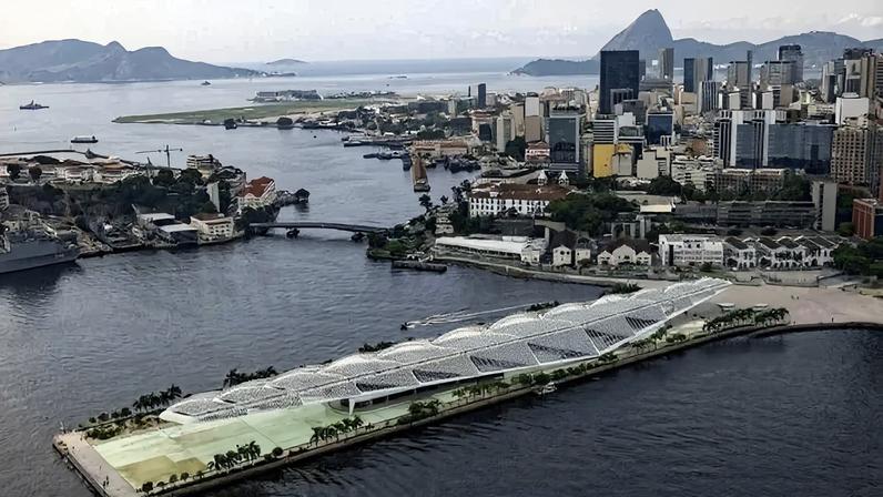 O Museu do Amanhã, às margens da Baía do Guanabara - (crédito: Mapa Arne Museler)