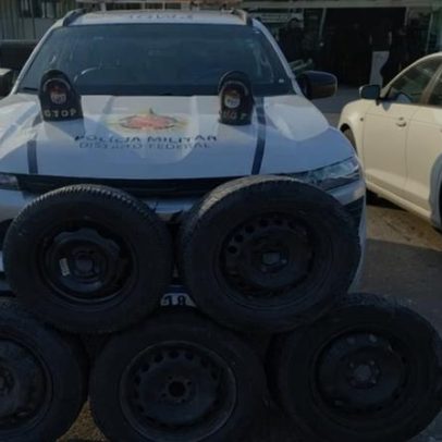 Ladrão furta rodas de cinco carros no Lago Norte em minutos
