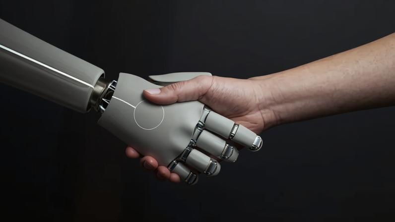 Robot handshake human background, futuristic digital age - (crédito: rawpixel.com / Benjamas)