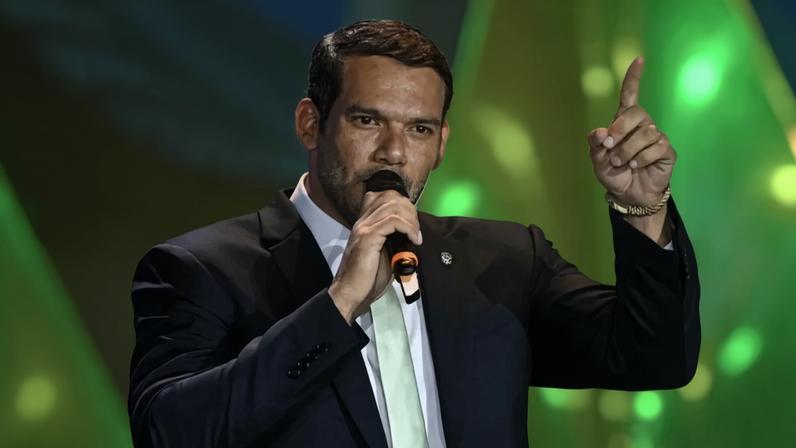À frente da entidade desde maio de 2025, Samir Xaud destacou preparação da Seleção Brasileira antes do Mundial. "Confiem e acreditem no nosso trabalho" - (crédito: Mauro Pimentel/AFP)