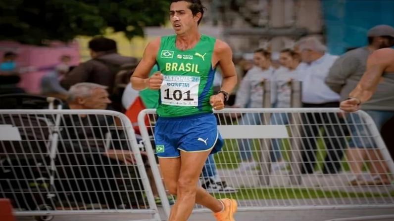 A competição na capital espanhola faz parte do Circuito Mundial de marcha atlética, na categoria ouro, equivalente à Diamond League nas provas de campo e pista - (crédito: Reprodução/Instagram @caiobonfims)