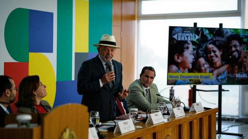 Presidente Lula anunciou novo programa para renegociação de dívidas durante evento no Palácio do Planalto, nesta segunda-feira (4/5) - (crédito: Ricardo Stuckert/PR)
