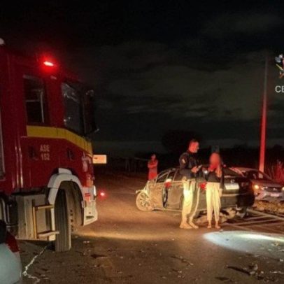 Sete feridos em engavetamento na BR-080