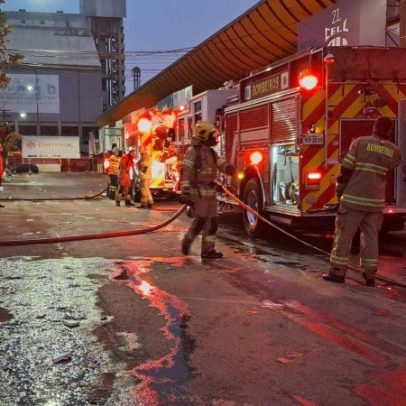 Incêndio atinge Feira dos Importados nesta segunda; confira vídeo