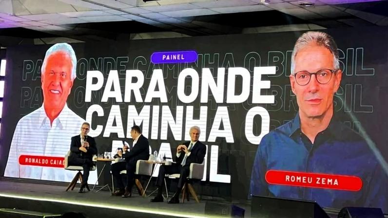 Ex-governador de Goiás, Ronaldo Caiado participou de evento com empresários e políticos em Santa Catarina e afirmou que país perde riqueza ao exportar minerais sem processamento - (crédito: Vanilson Oliveira/CB)