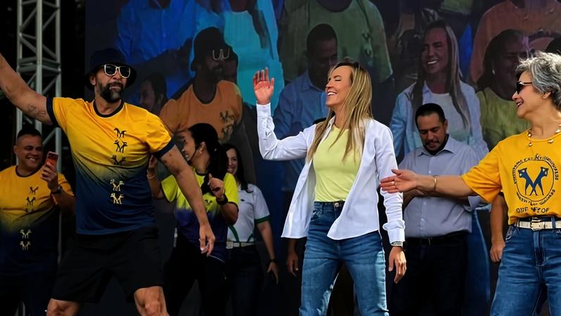 Durante o evento, Celina Leão, destacou a importância social do programa e celebrou os investimentos realizados recentemente para fortalecer as atividades oferecidas à comunidade. - (crédito: Foto: Davi Cruz/CB Press)