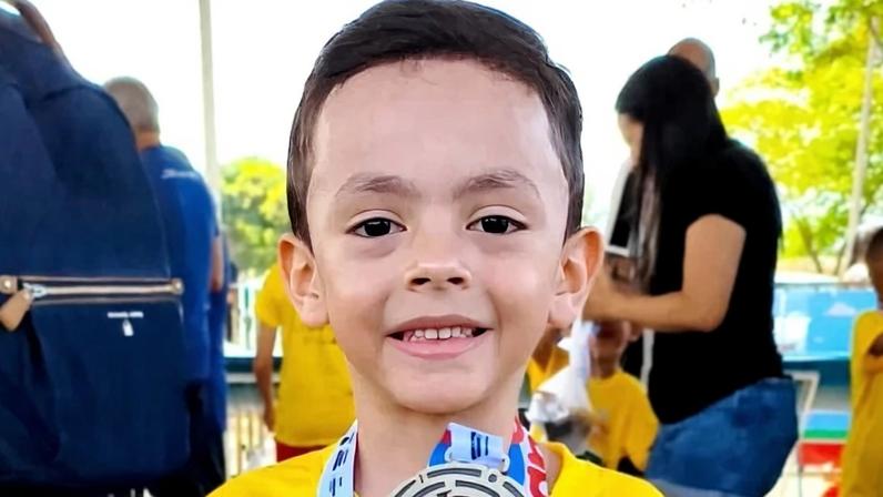 Heitor, de 6 anos, correu a tradicional Marotinha em 2024 e 2025. No primeiro ano, foi o vencedor nos 50 metros. Este ano, na estreia da Marotinga, vai disputar os 75 metros - (crédito: Material cedido ao Correio)
