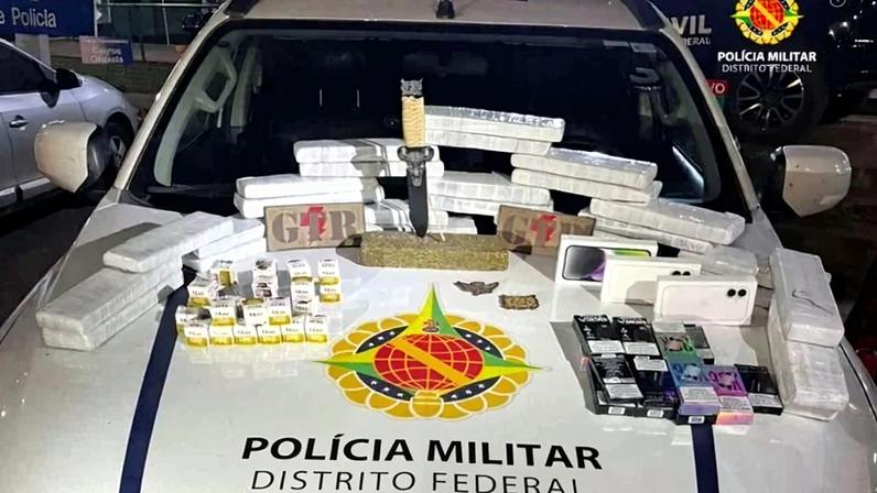 PMDF apreende caminhão com R$ 100 mil em drogas e Mounjaro