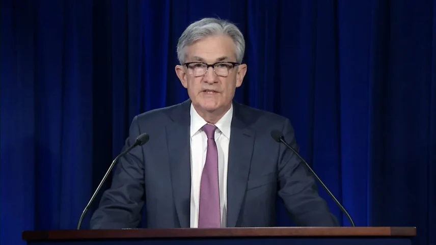 WASHINGTON, DC - APRIL 29: In this screengrab taken from the Federal Reserve website, Chair of the Federal Reserve Jerome Powell issues the Federal Open Market Committee statement on April 29, 2020 in Washington, DC. (Photo by Federal Reserve via Getty Images)