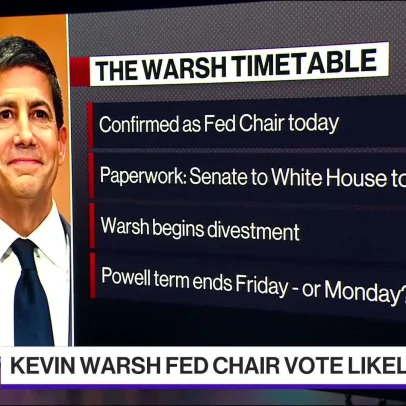 Confirmação de Warsh como presidente do Fed deve ocorrer em breve