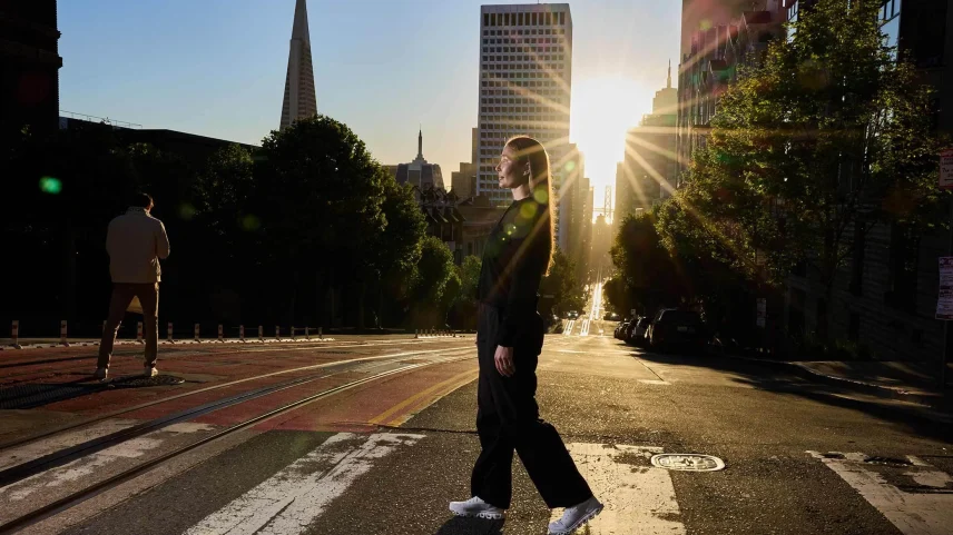 Barnes-Lentz takes in a San Francisco sunrise.