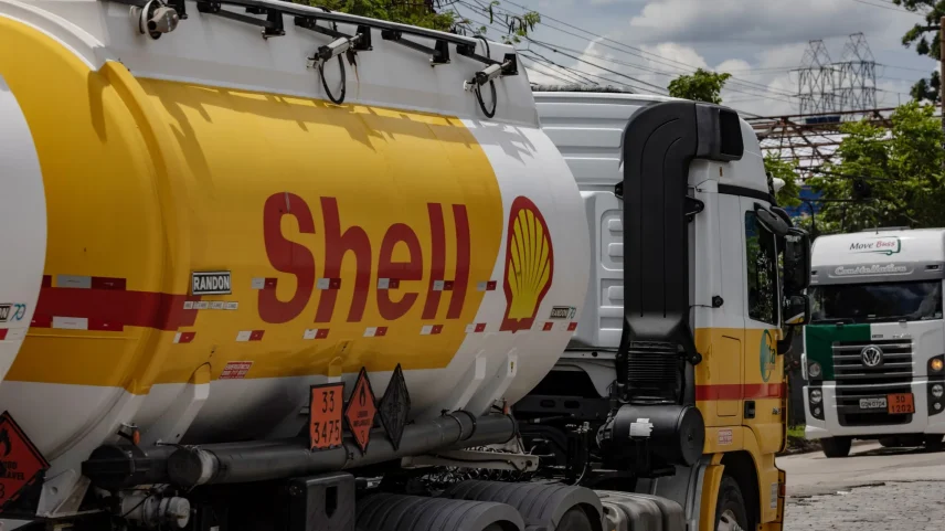 A Shell truck in Sao Paulo.