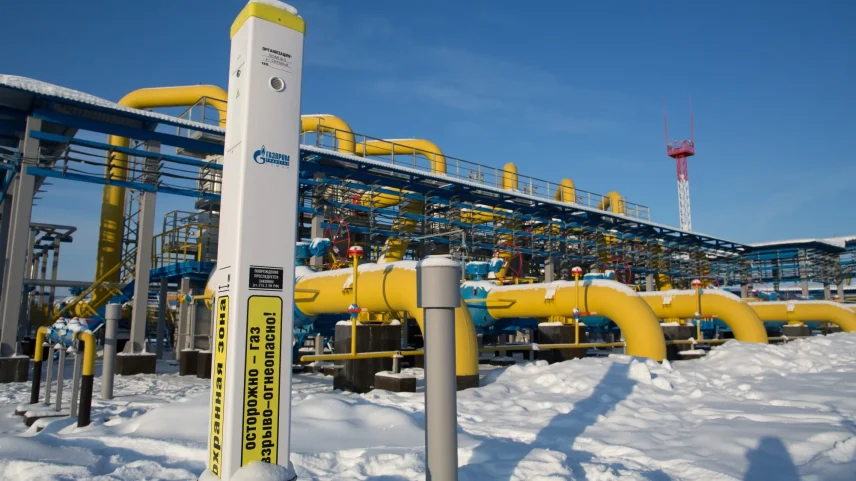 The Gazprom PJSC Atamanskaya compressor station, part of the Power of Siberia 1 gas pipeline, near Svobodny, Russia.