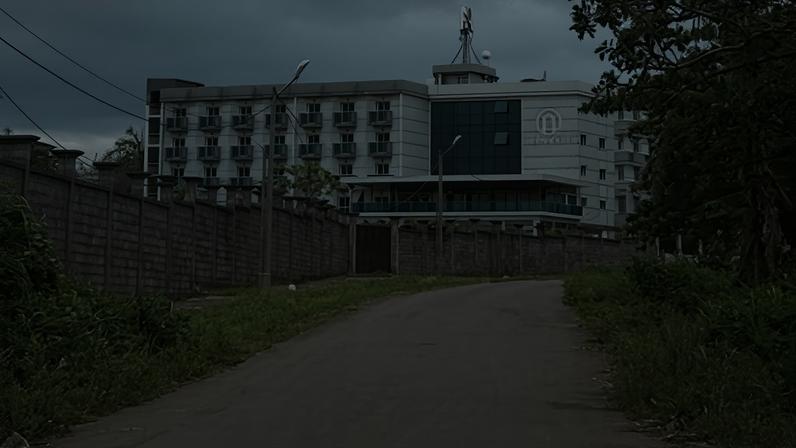 A view of the Bamy hotel where migrants are held in Malabo, Equatorial Guinea, on 22 April 2026.