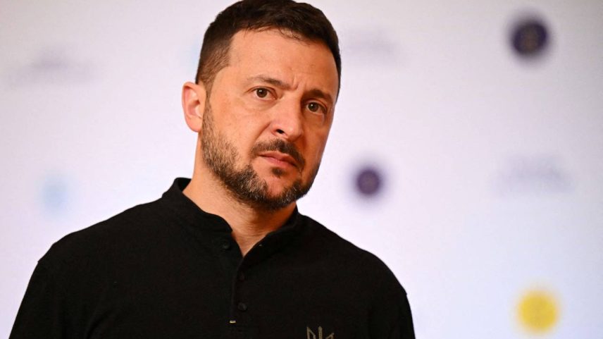 O presidente da Ucrânia, Volodymyr Zelensky, durante conferência em Kiev - 11/09/2024 (Foto:Leon Neal/Pool via Reuters) REUTERS
