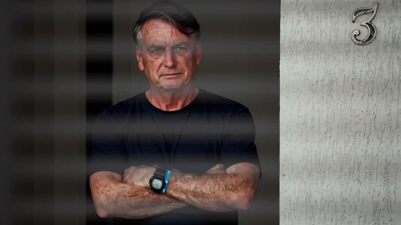 Ex-presidente Jair Bolsonaro em sua casa, em Brasília, no ano passado — Foto: Adriano Machado/Reuters