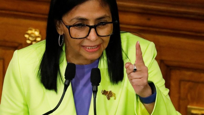A presidente interina da Venezuela, Delcy Rodríguez — Foto: REUTERS/Leonardo Fernandez Viloria