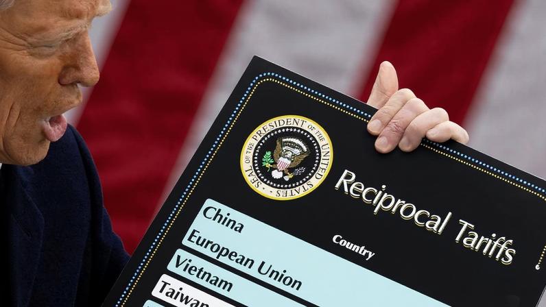 O presidente dos EUA, Donald Trump, discursa sobre tarifas no Jardim das Rosas da Casa Branca, em Washington, D.C., EUA, em 2 de abril de 2025. REUTERS/Carlos Barria/Foto de arquivo