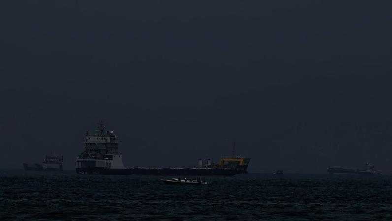 Ships and boats in the Strait of Hormuz off the coast of Musandam, Oman, April 20, 2026. REUTERS