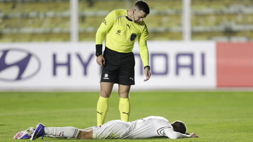 Castillo em Bolívar x Fluminense, na Libertadores — Foto: REUTERS/Manuel Claure