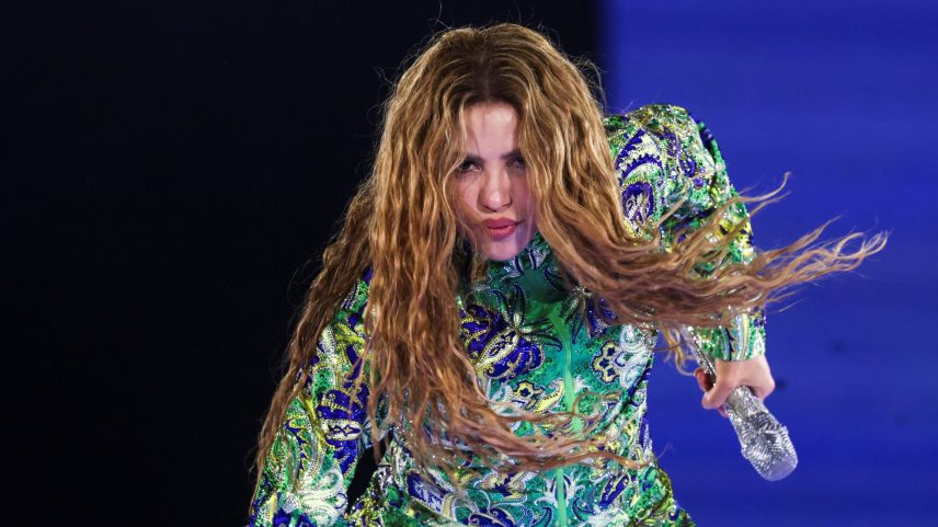 Shakira na abertura do show no Rio de Janeiro — Foto: REUTERS/Ricardo Moraes