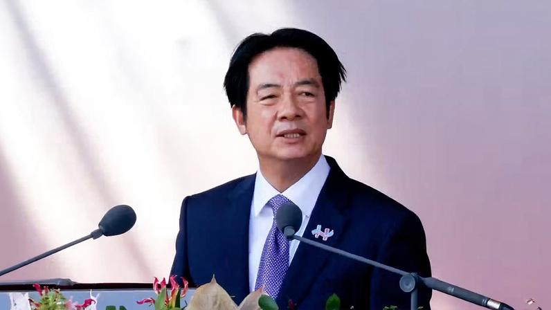O presidente de Taiwan, Lai Ching - te, discursa durante as comemorações do Dia Nacional em Taipei, Taiwan, em 10 de outubro de 2025