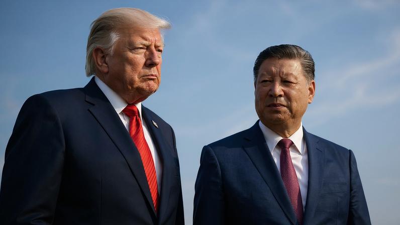 Donald Trump e Xi Jinping durante encontro em Pequim em 14 de maio de 2026 — Foto: BRENDAN SMIALOWSKI/Pool via REUTERS