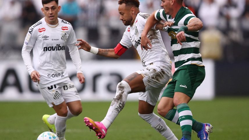 Neymar em ação na Neo Química Arena, em São Paulo