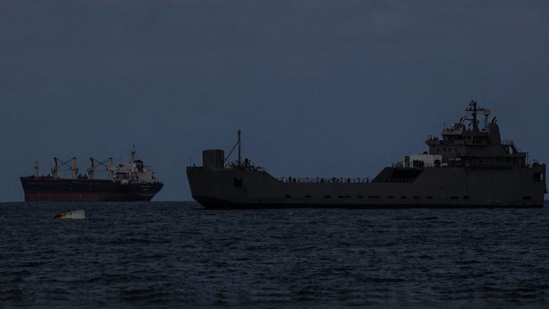 Navio israelense no porto de Ashdod, no dia em que ativistas a bordo de flotilha rumo a Gaza foram detidos. Foto: Amir Cohen/Reuters/ Proibido reprodução