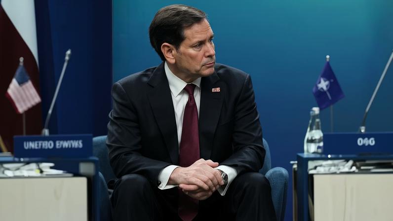Secretário de Estado dos EUA, Marco Rubio, durante reunião da Otan nesta sexta-feira (22/05)