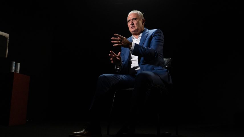 Técnico Tite em entrevista ao Abre Aspas — Foto: Jhony Inácio