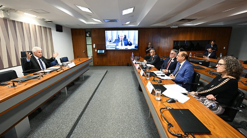 Bancada: diretor de Relações Institucionais e Governamentais da Associação das Empresas de Tecnologia da Informação e Comunicação (TIC) e de Tecnologias Digitais do Brasil (Brasscom), Sergio Sgobbi; educador Cláudio Makarovsky; diretor de Relações Institucionais do Senac Nacional, Antônio Henrique Borges Paula; especialista em Desenvolvimento Industrial do Senai, Marilza Machado Gomes Regattieri.