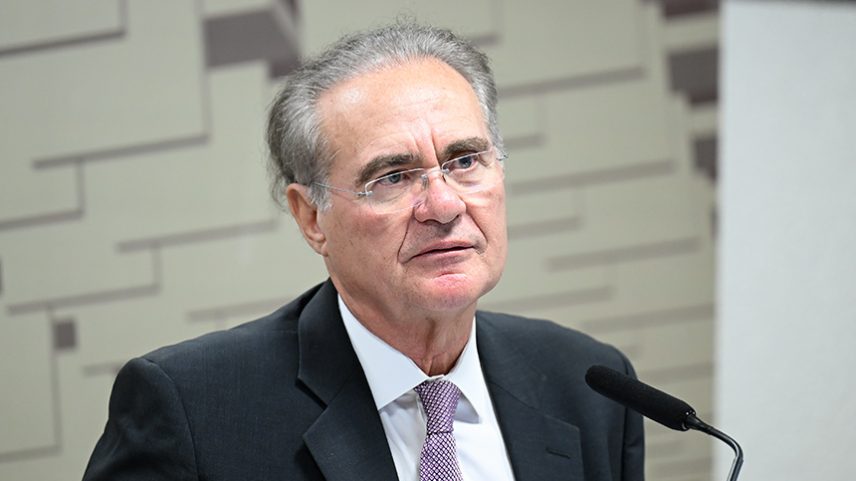 Mesa: presidente da CAE e relator do PL 5.122/2023, senador Renan Calheiros (MDB-AL).