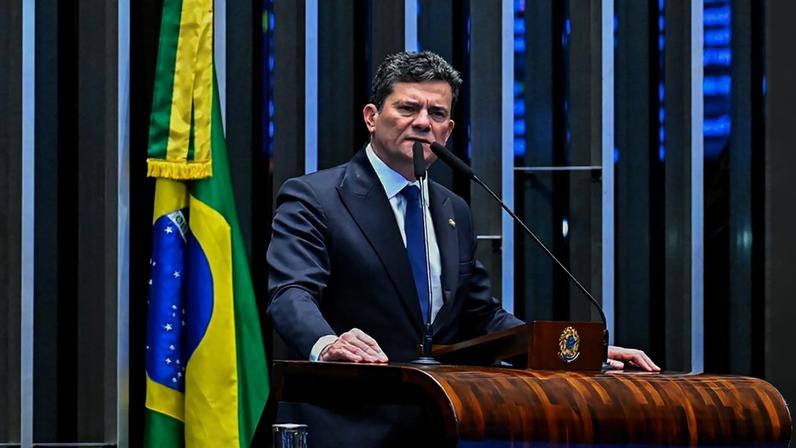 Em discurso, à tribuna, senador Sergio Moro (PL-PR).