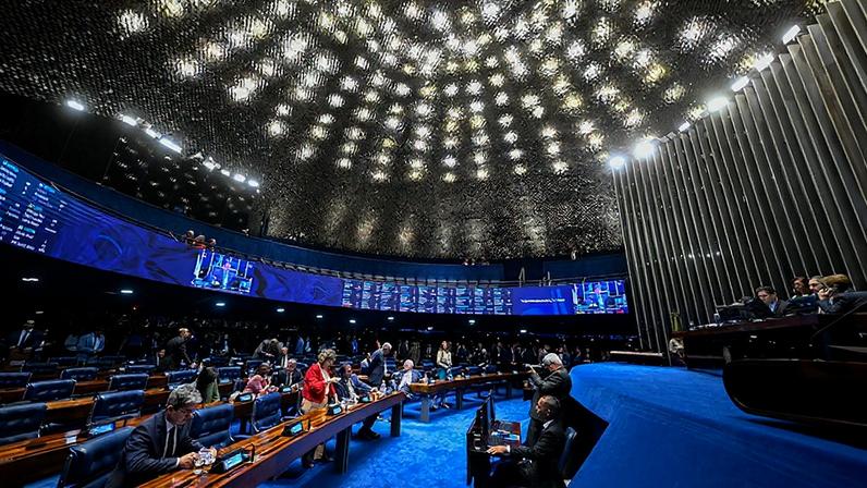 Mesa: senador Jaime Bagattoli (PL-RO); senador Wilder Morais (PL-GO); presidente do Senado Federal, senador Davi Alcolumbre (União-AP); secretário-geral da Mesa do Senado Federal, Danilo Augusto Barboza de Aguiar; senadora Tereza Cristina (PP-MS); senadora Dra. Eudócia (PSDB-AL).