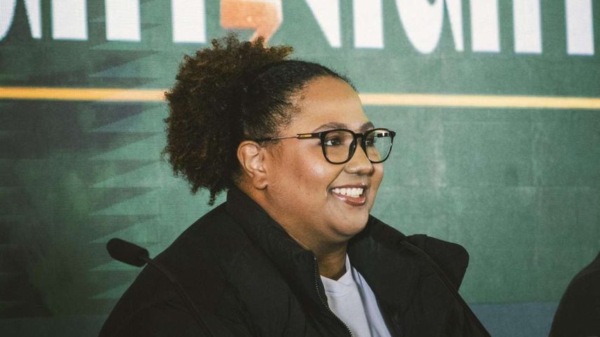 Bia Souza em coletiva do Spaten Fight Night