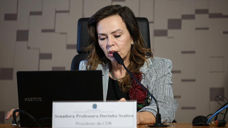 Mesa: presidente da CDR, senadora Professora Dorinha Seabra (União-TO).