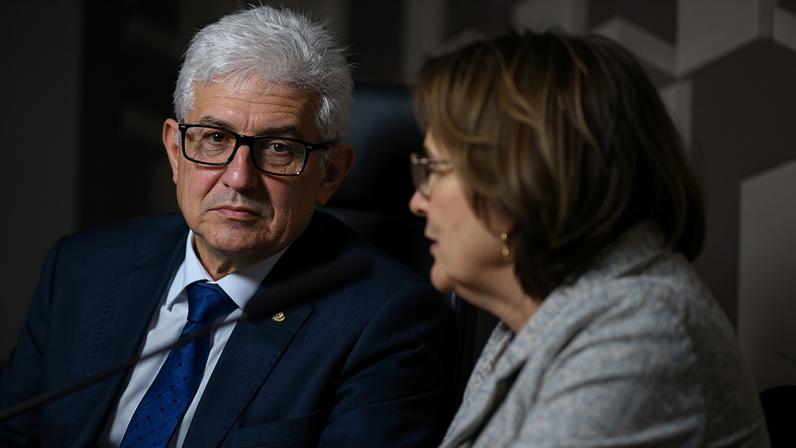 Mesa: relator do PLP 6/2026, PDL 412/2021, PDL 677/2024, e do PDL 700/2024, senador Astronauta Marcos Pontes (PL-SP); presidente eventual da CCT, senadora Damares Alves (Republicanos-DF).