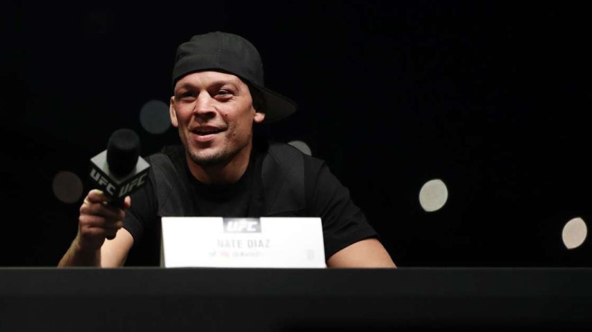 Nate Diaz em coletiva
