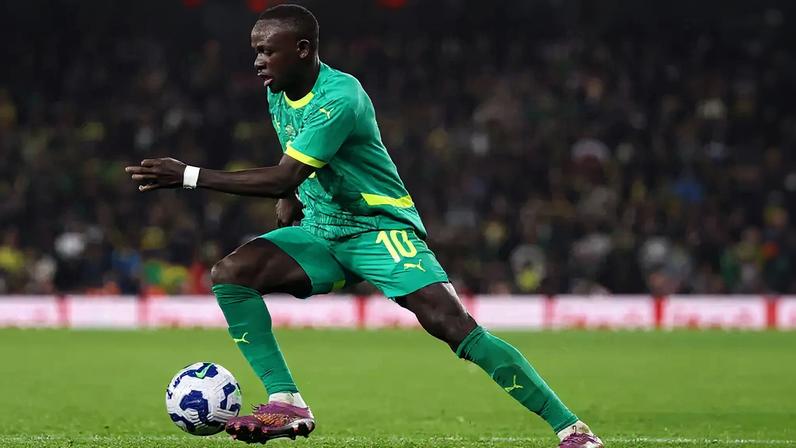 Sadio Mané no amistoso entre Brasil e Senegal, em 2025