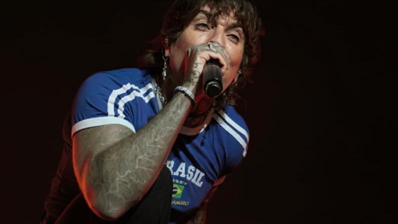 Oli Sykes com o Bring Me The Horizon no Brasil