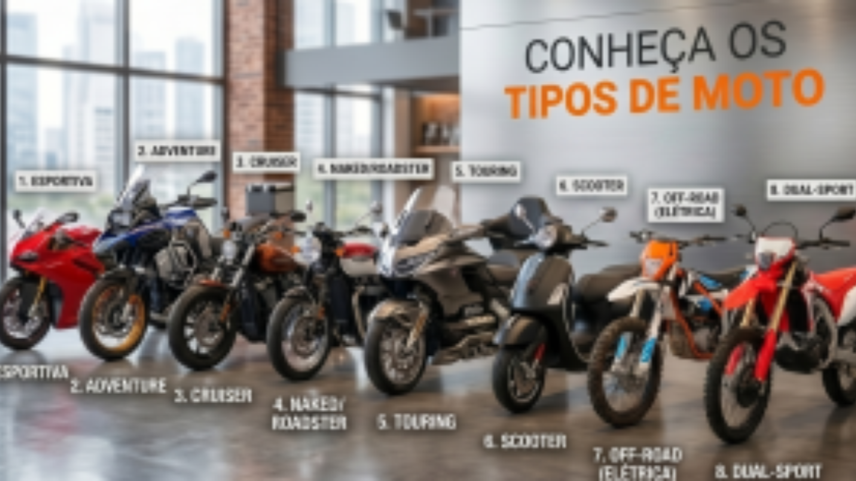Conheça os tipos de motos.
