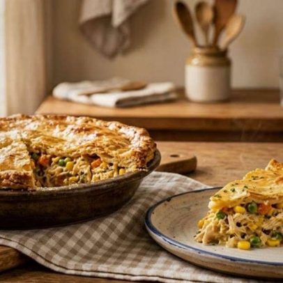 Sobrou frango? Transforme em torta saborosa e econômica